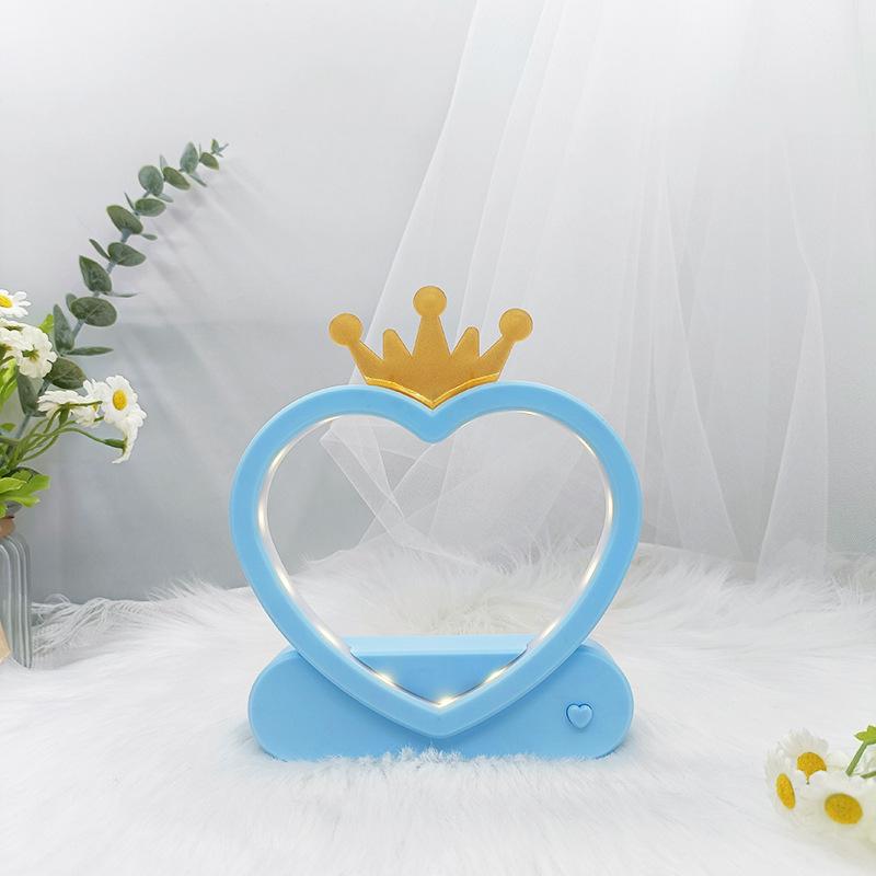

Сердце Корона с Музыкой Ночник Ручная Работа Настольная Лампа Питание от Батареек ААА синий