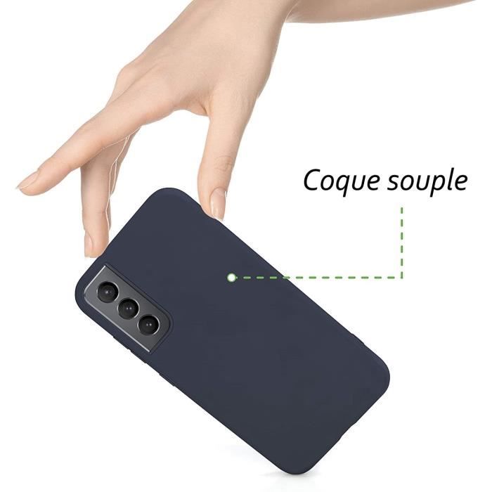 Coque de protection - Toproduits® - Samsung Galaxy S21 - Bleu - Verre trempé - Stylet inclus