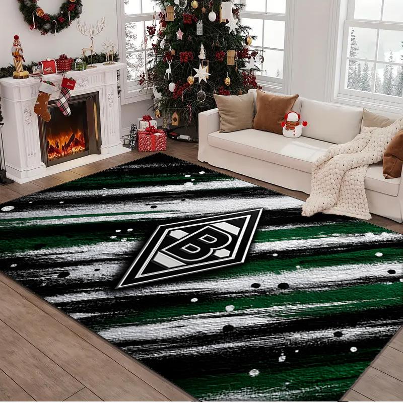 1PC rug Green And Silver Abstract Carpet, Chair Rug,Area Rug for Office Bedroom living rooms bedroom, Doormat decor Christmas fan gifts