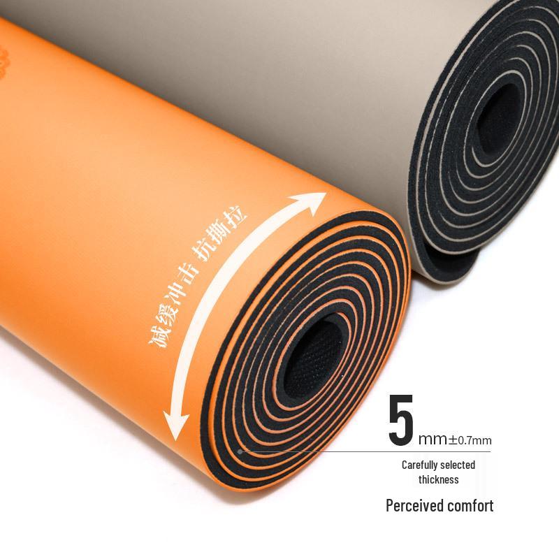 Exquisitely Carved Non-Slip Dual-Sided Yoga Mat - Sweat-Absorbing Natural Rubber for Home & Studio Use