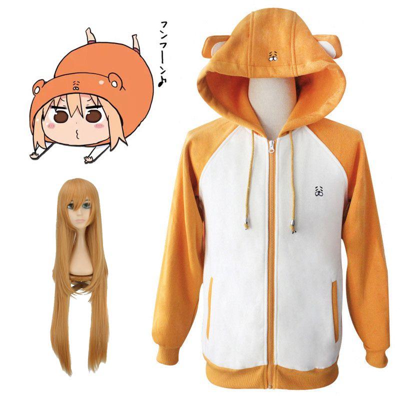 Adorable Himouto! Umaru-chan Doma Hoodie Cosplay Costume Jacket And Skirt Set Outfit