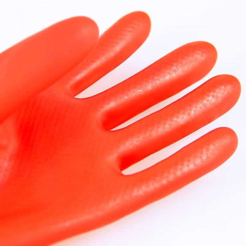 Orient Red Extended Rubber Household Dishwashing Gloves