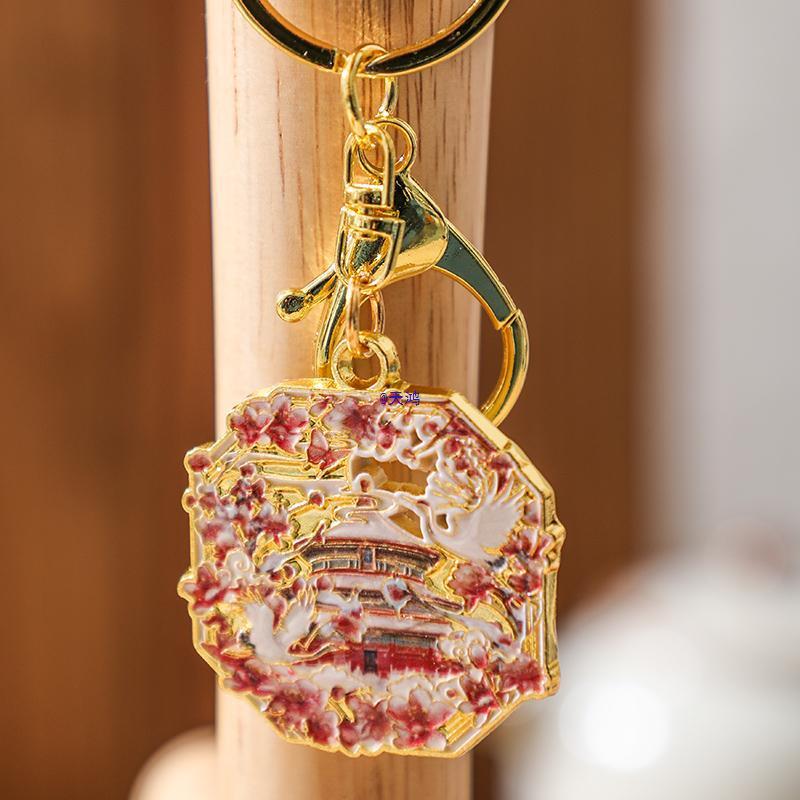 Original Design Beijing Elements Keychain & Bag Charm: Small Car Keyring Pendant Gift