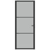Vidaxl Drzwi Wewnętrzne, 83X201,5 Cm, Czarne, Matowe Szkło I Aluminium