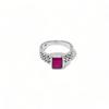 Natural Garnet Men's Ring, 925 Sterling Silver Ring, Signet Ring, January Birthstone Ring, Gift For Him