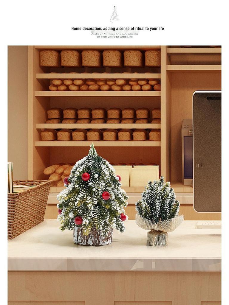 Mini Christmas Tree Ornament: Desktop Decoration & Holiday Photo Prop 2024