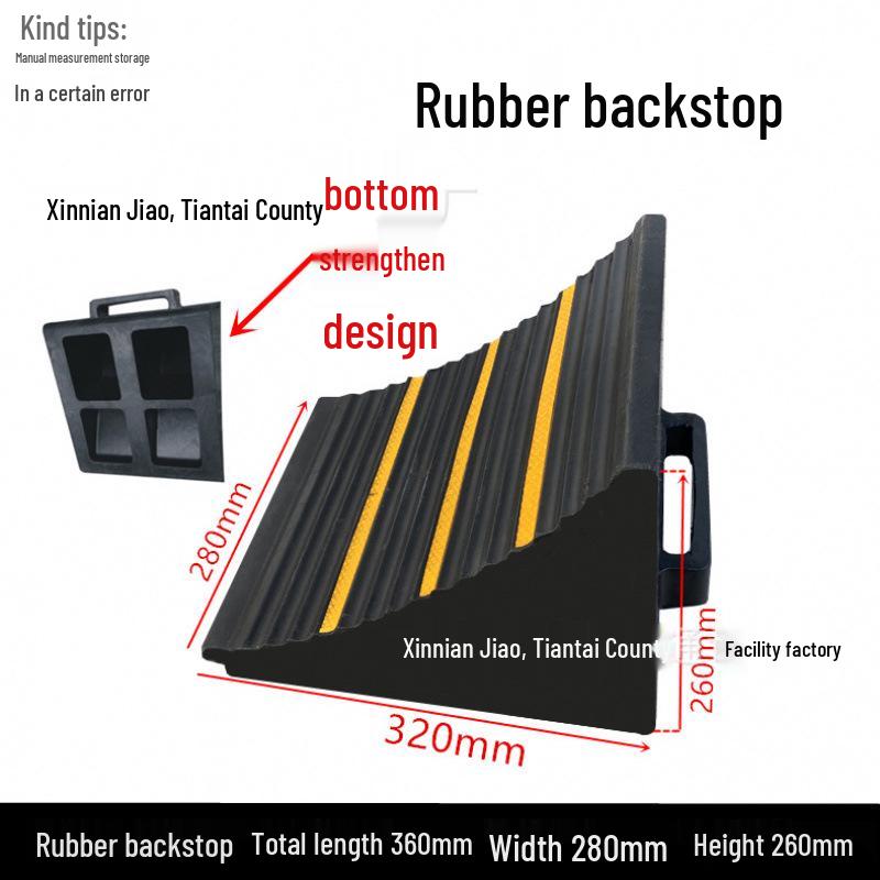 Anti-slip Rubber Wheel Chock for Parking and Stability