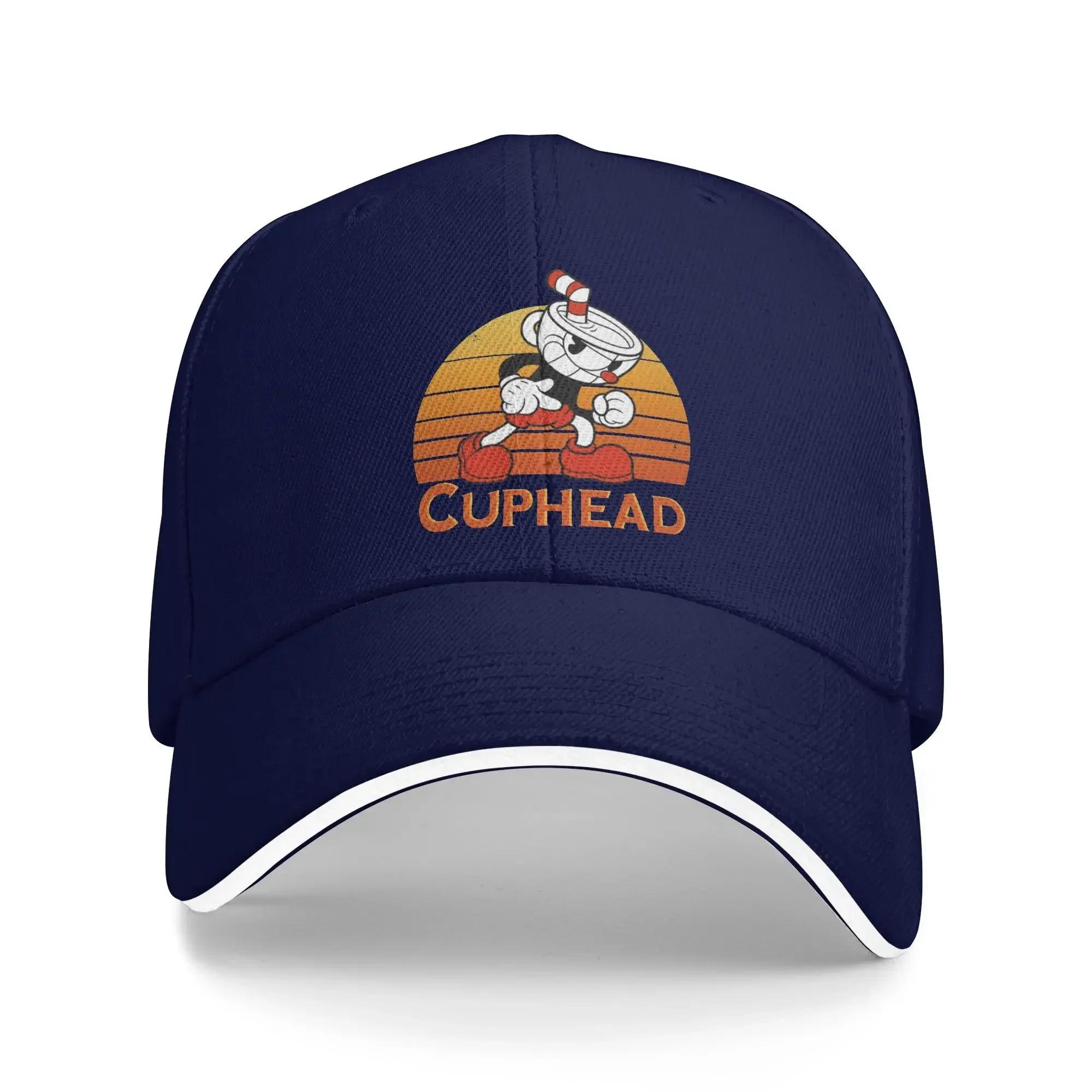 

Cup-head Casual Baseball Cap Summer Sunset Trucker Hat Sunscreen Outdoor Sport Snapback Cap Women Unisex Y2k Cool Baseball Caps One Size