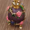 1Pc Dubai 15Ml Beauty Salon Flowers Glass Perfume Empty Bottle Vacuum Bottle Essential Oil Olive Oil Reusable Storage Bottle