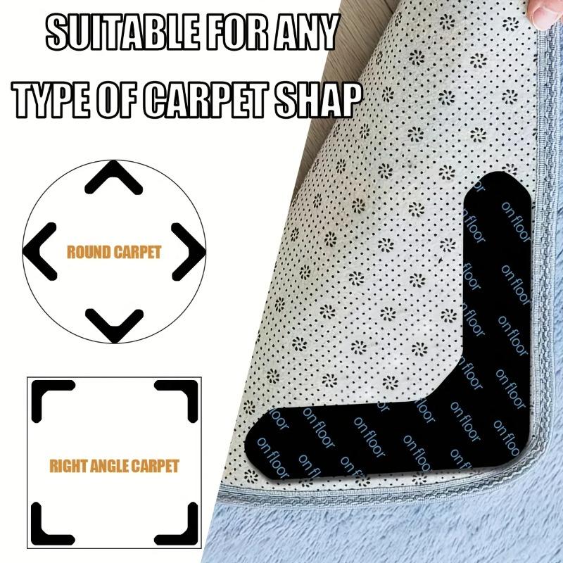 Carpet Anti Slip Sticker- Anti Curling Carpet Tape Non-Slip Area Keeps Your Rug In Place and Makes Corners Flat for Corners