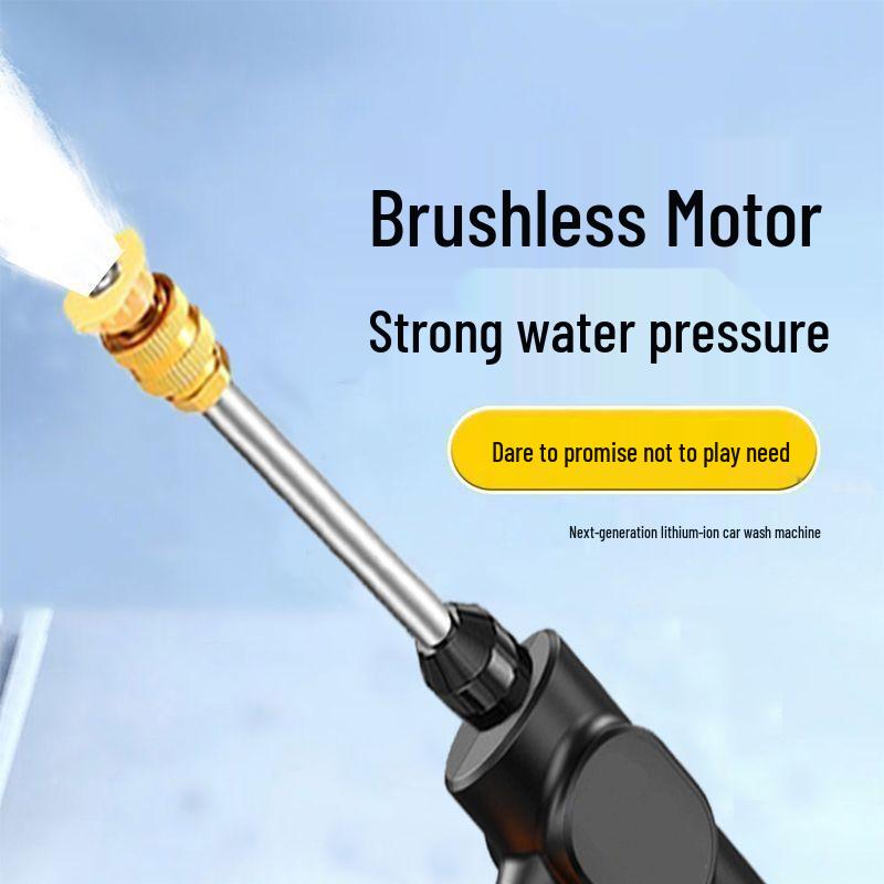 Portable High-Pressure Wireless Car Washer with Lithium Battery - Powerful Water Gun for Easy Car Cleaning