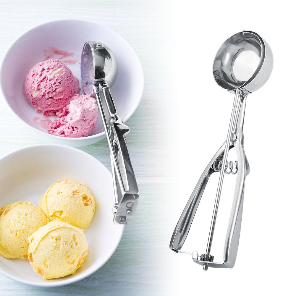 Household Stainless Steel Ice Cream Spoon Scoop Cream Dipper Kitchen Accessories (Small)