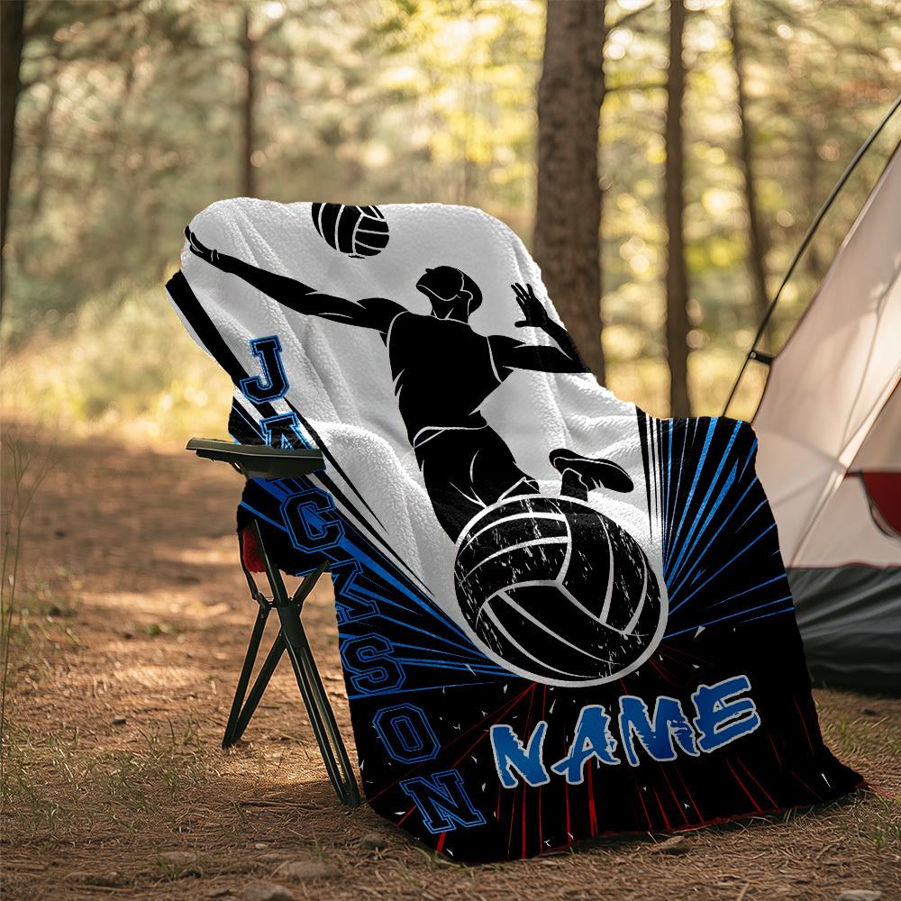 Volleyball Home Customize Your Name Blankets Comfortable Soft Lightweight Multipurpose Blanket For Picnic Sofa Office Bed Living Room Suitable As Gift