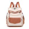 Spring Large-capacity Retro Casual Backpack Color-blocking Backpack