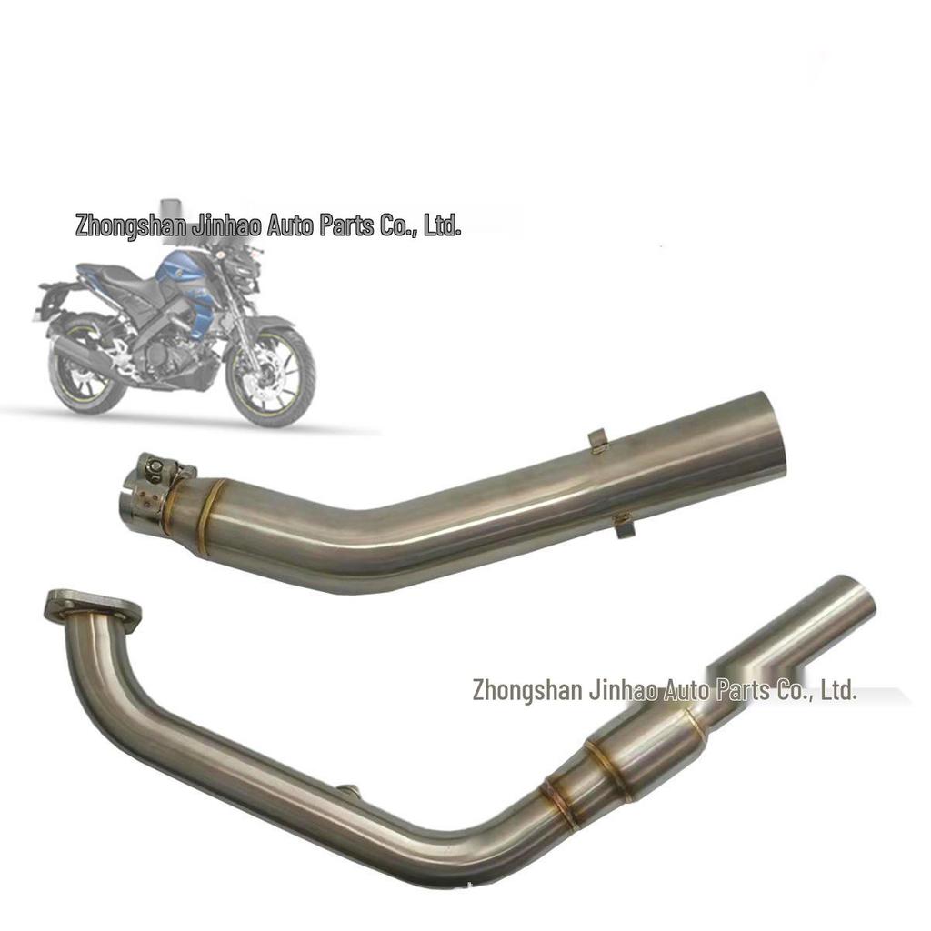 MT15 Stainless Steel Motorcycle Exhaust Backpressure Muffler Front Section