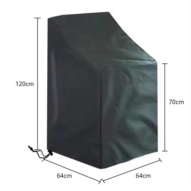 Stacking Outdoor Chair Cover 3 Sizes Stacked Chair Dustproof Cover Garden Furniture Protector Yard Chair Cover with Storage Bag