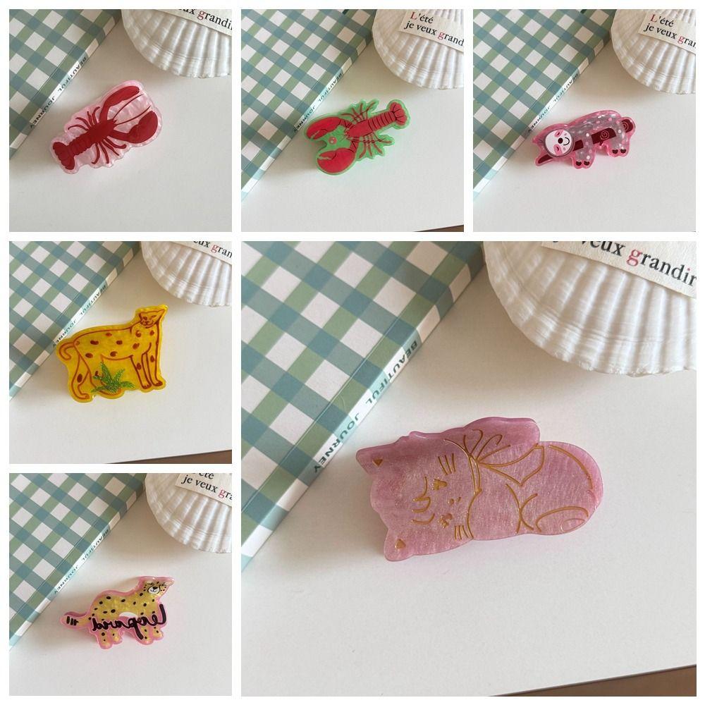 Elephant Cartoon Animal Hair Claw Butterfly Geometry Shark Clip Fashion Sweet Hair Clip  Girls