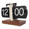 Retro Vintage Flip Down Clock, Automatic Rotating Digital Display Mechanical Clock, Desk Flip Clock Gear Clock, Home Office Decor, Battery Operated (S