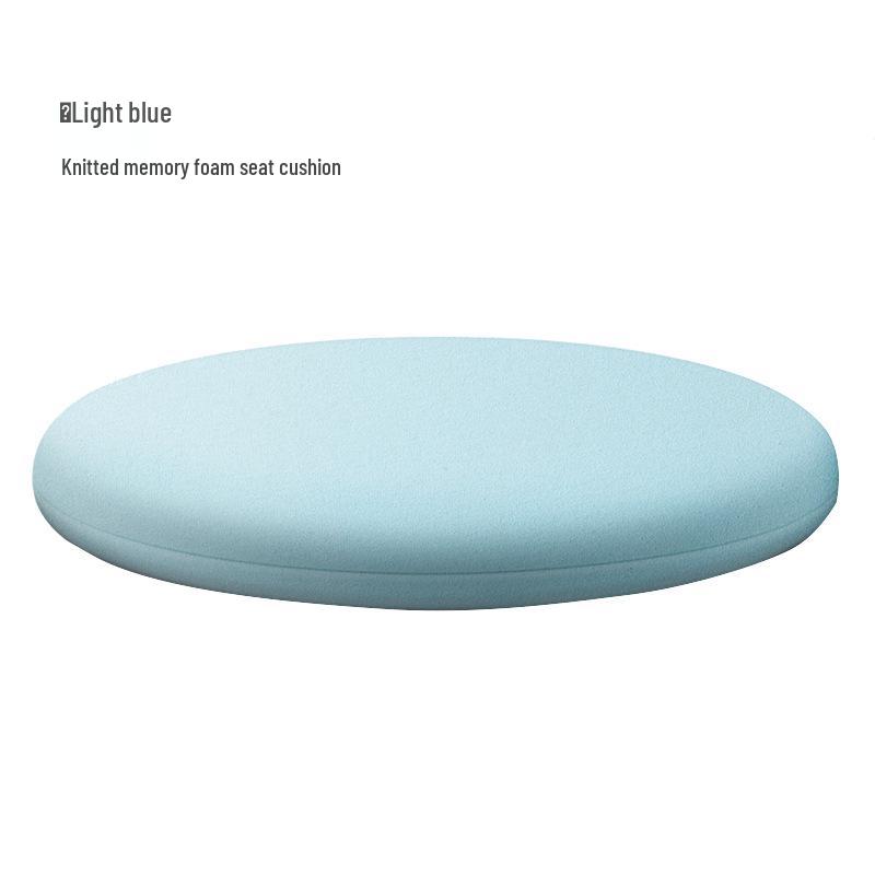 MUJI-Style Tatami Round Memory Foam Seat Cushion - Breathable, Solid Color, Tie-On for Office Chair