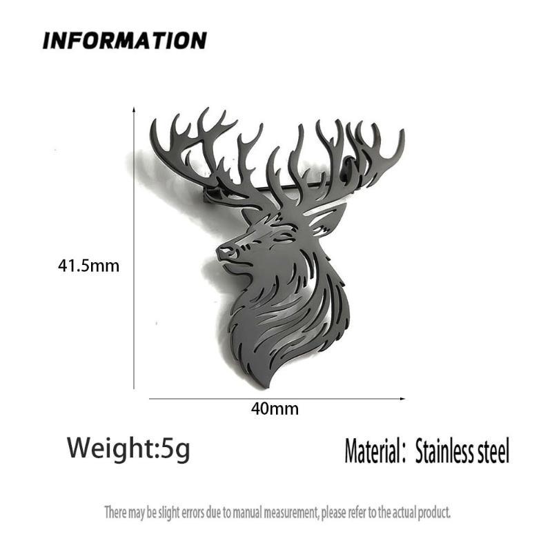Christmas Stainless Steel Elk Brooch Four Seasons Universal Animal Badge Shawl Scarf Patch Dress Shirt Sweatpin Christmas Gift