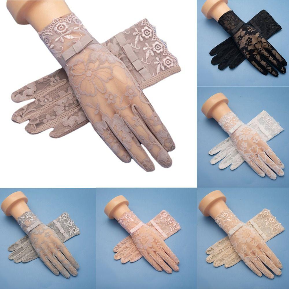 Anti-UV Women Gloves Thin Lace Sunscreen Gloves New Mittens Outdoor Riding