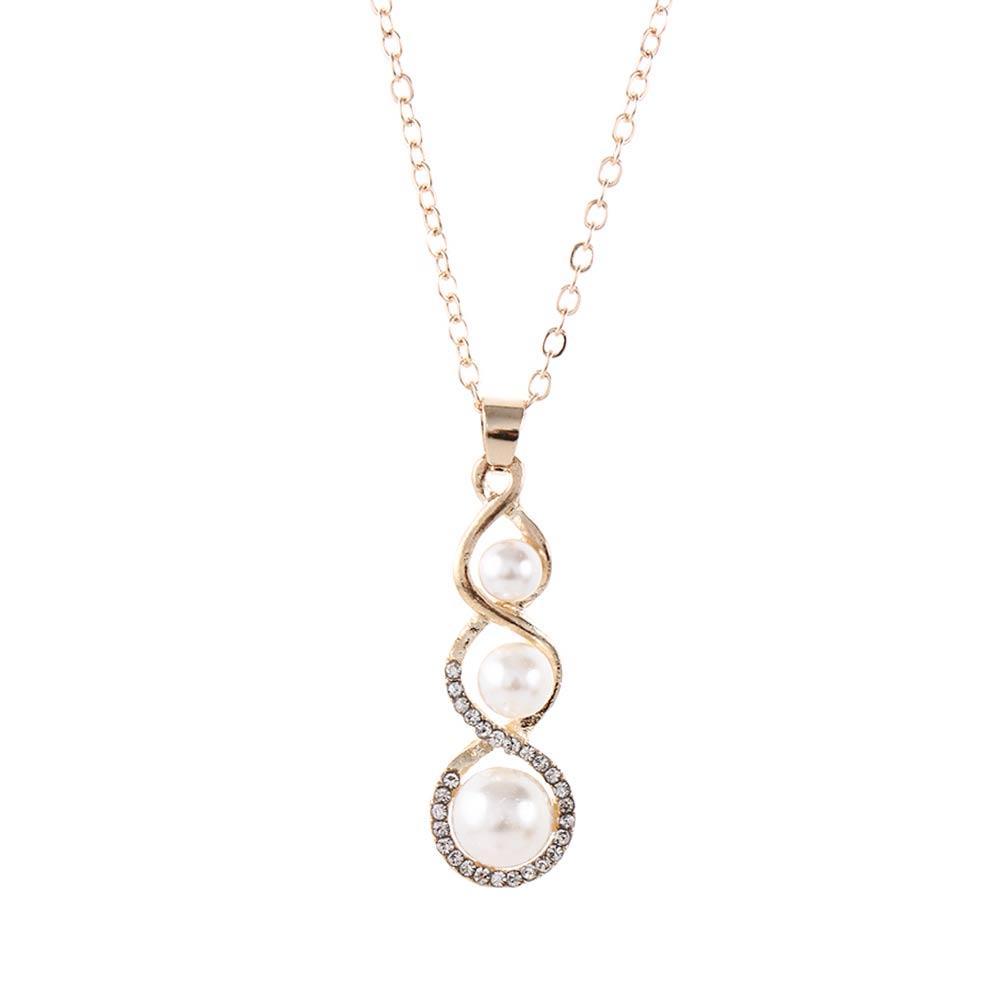 Angel Teardrop Accessories Cubic Zirconia Rhinestone Pendant Necklace Dangle Earrings Jewelry Set