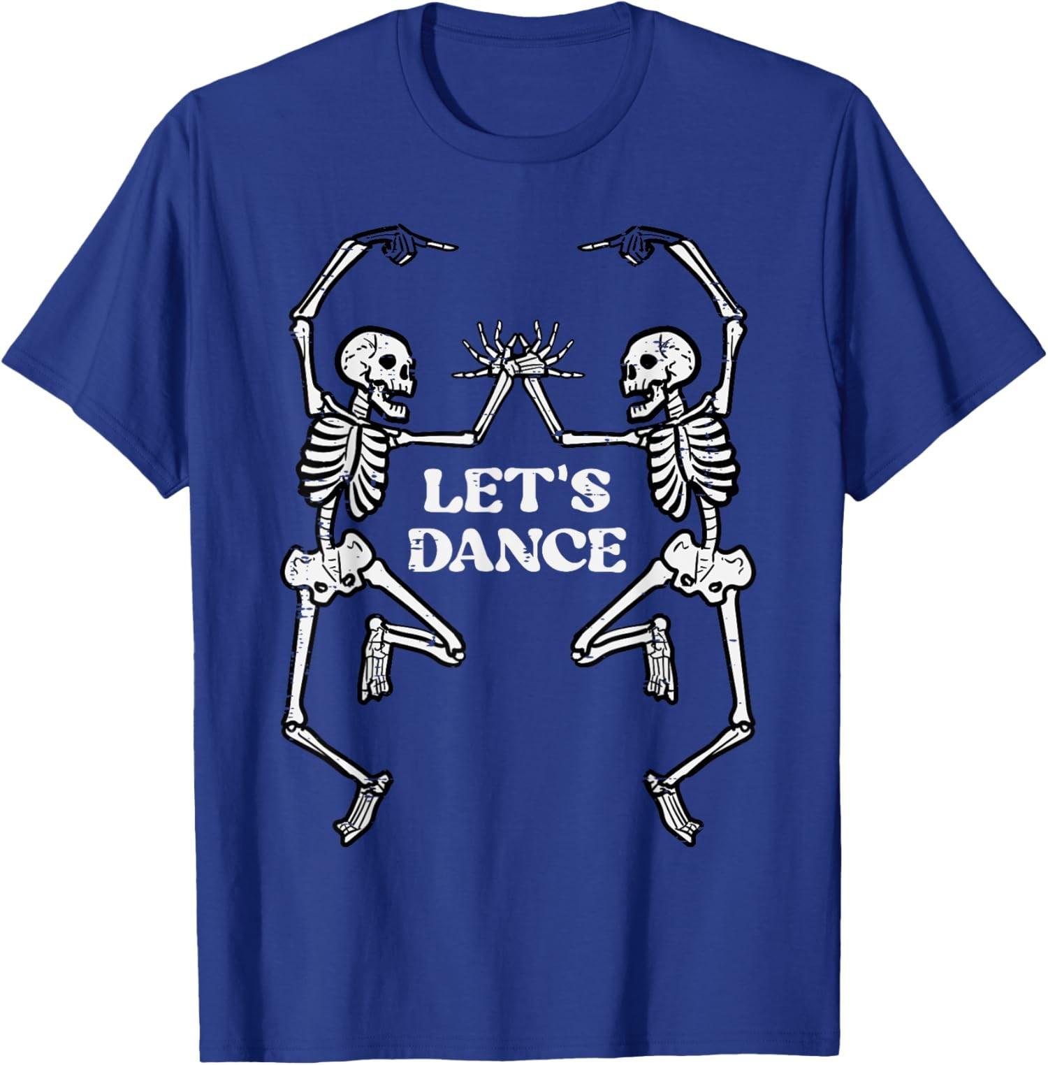 Les squelettes permettent de danse Goth Costume d Halloween T-shirt unisexe S разноцветный