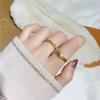 Gold Fashionable Plated Adjustable Heart Twisted Ring Unique Design For Women Gifts