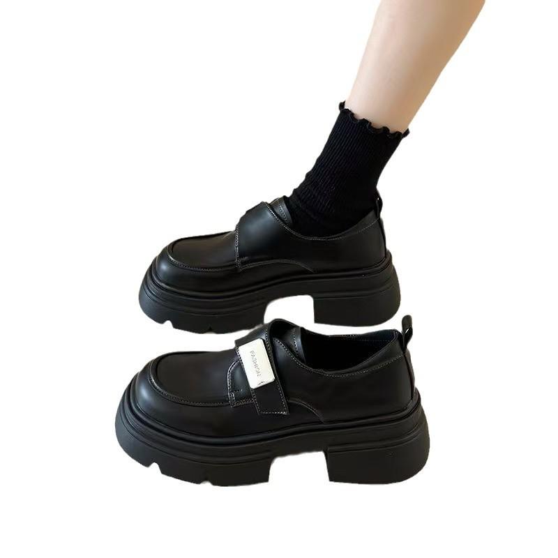 British Style Small Leather Shoes Women's Autumn 2025 New Spring and Autumn Retro Versatile Height Increase Skirt Platform Loafer Single Shoes