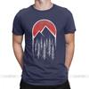 Twin Peaks T Shirts Men Red Pine Tree Moon High Quality Tops Short Sleeve