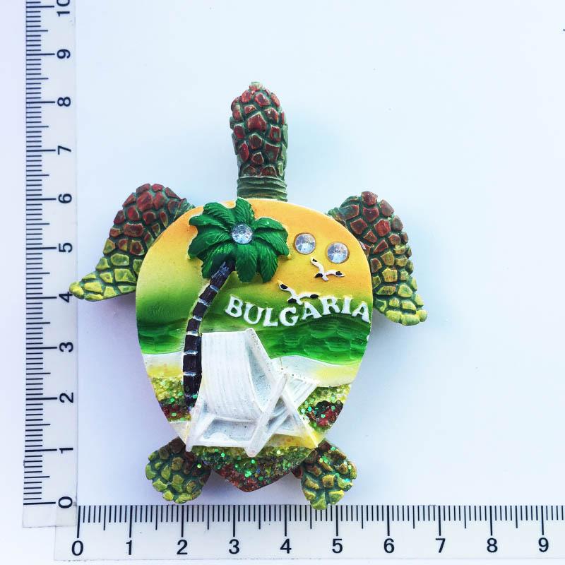 Bulgaria Blu souvenir da viaggio dipinto a mano regalo artigianale collezione di magneti per il frigorifero decorazione della cucina di casa