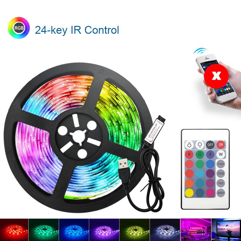 Smart WiFi Bluetooth APP Control RGB LED Strip Lights 1-20M Flexible TV Backlight for Room Party Decor