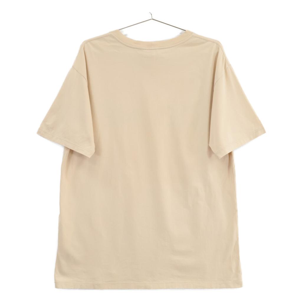 Celine Beige 2X681671Q Cotton Logo Short Sleeve T-Shirt Tops XS beigeUsed