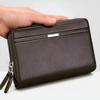 Multi Slot Men'S Handbag Mens Wallet Long Purse Leather Double Zipper Large Capacity Business Handbag Card Case Gift For Men