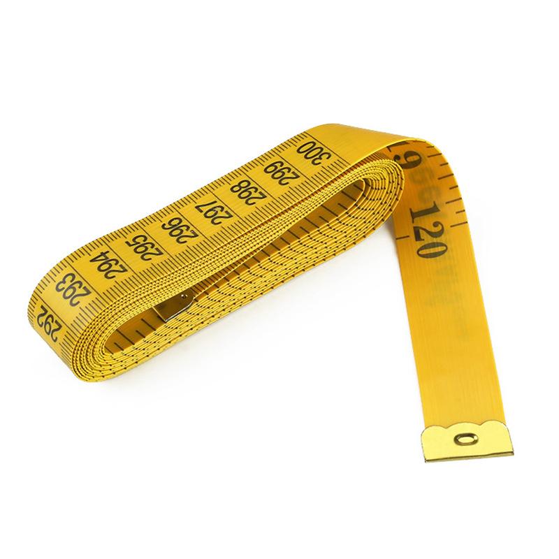 Durable Soft 3 Meter 300 CM Sewing Tailor Tape Body Measuring Measure Ruler Dressmaking PVC Plastic Yellow High Quality