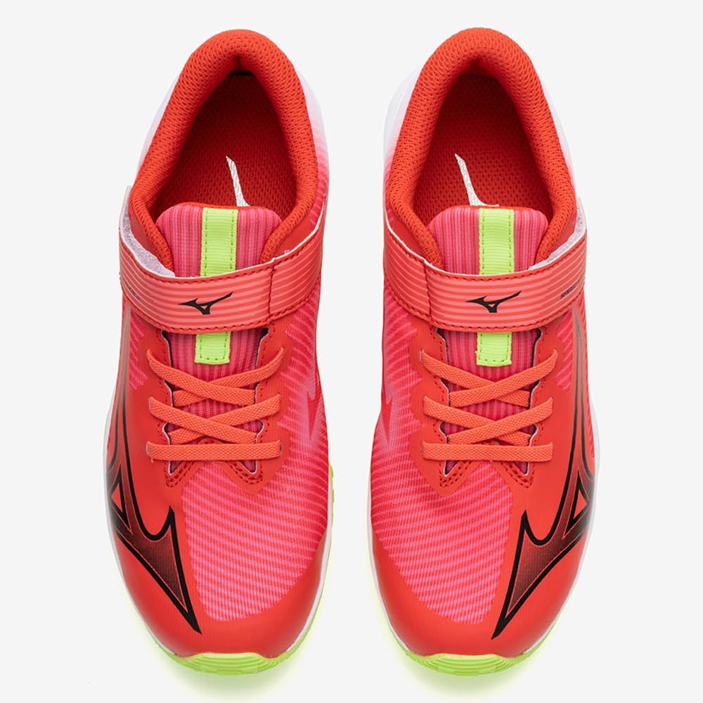 Junior Shoes Speed Studs 4 BELT Belt Athletic Shoes Sports Day Commuting Lightweight Elementary School Boys Unisex Children Red X Black X Yellow Cm 2E