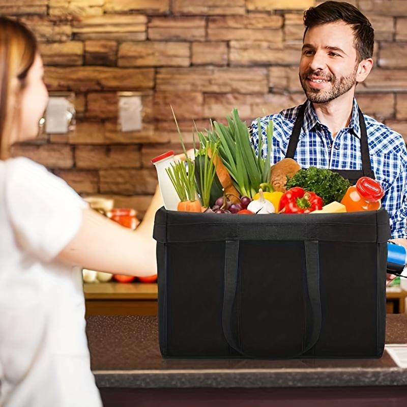 Reusable Grocery Shopping Bags Big Foldable Tote Bags Bulk Stands Upright Foldable and Washable Produce Bags Featuring Extended Handle