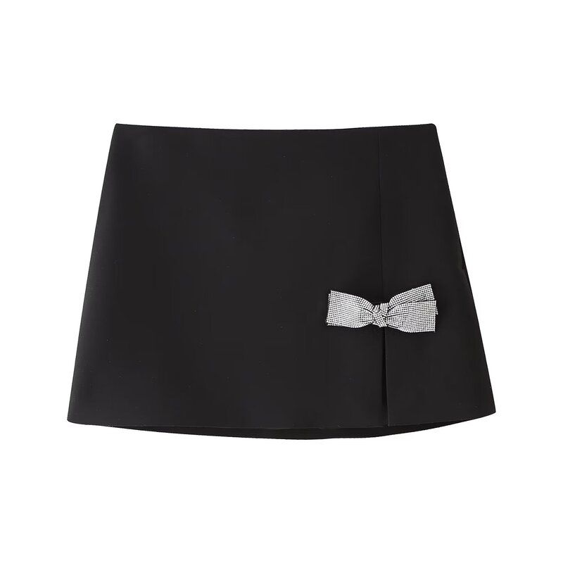 

Модный стиль 2024 Лето Новинка Женские украшения Декор в виде банта Приталенная рубашка Юбка средней посадки 1255827 Skirt L