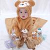 Schöne Baby Mädchen Cartoon Kapuzen Bademantel Kind Kleinkind Bade Handtuch Robe