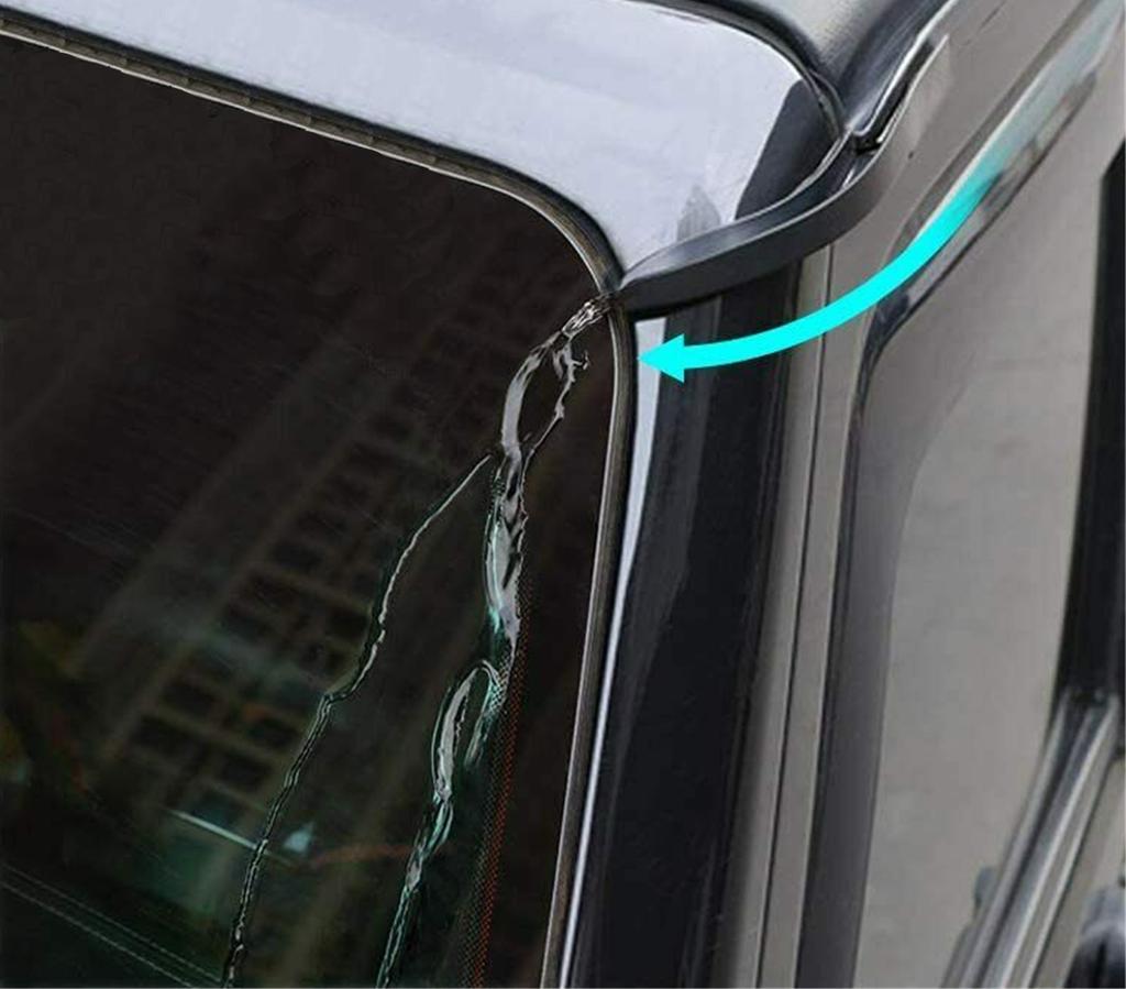 18-teiliges Auto-Hardtop-Dichtungs-Reparaturset Dach Wasser Regenabweiser Schutzschlitz Dachrinnenverlängerung für Jeep Wrangler JK 2007-2017 Zubehör