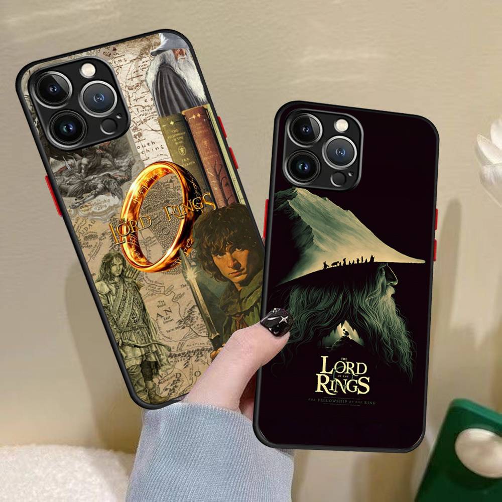 Movie The L-Lord R-Rings For iPhone 16 15 14 11 12 13 Mini Pro Max X XR XS Phone Case Shockproof Frosted