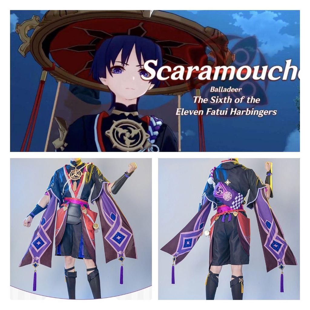 Stunning Scaramouche Cosplay Costume For Women High Collar 3d Printing Fine Stitching