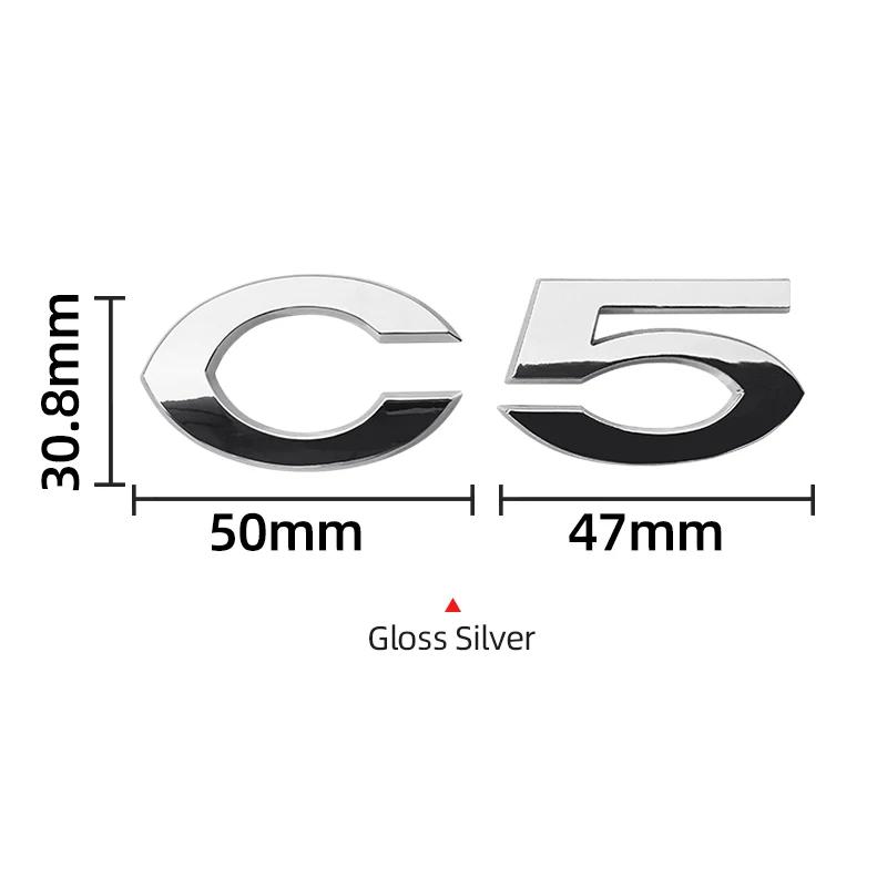 

C2 C4 C5 Logo ABS 3D Car Rear Trunk Badge Sticker Styling Auto Modified Accessories C5 срібний
