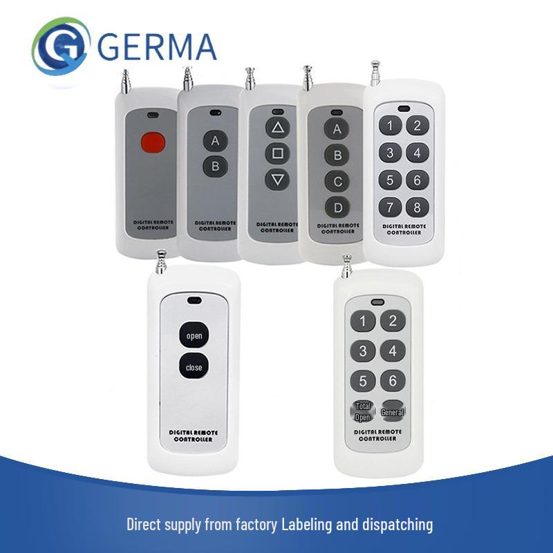 Long-Range 4-Button Remote Control, 1000 Meters, 433MHz Fixed Code 1527 1-button red single button