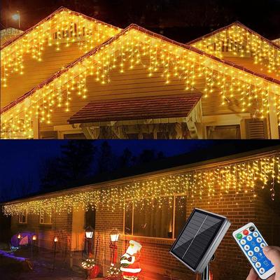 Wasserdichte Solar-LED-Lichterkette mit Fernbedienung für Außengarten-, Hof- und Festivaldekoration
