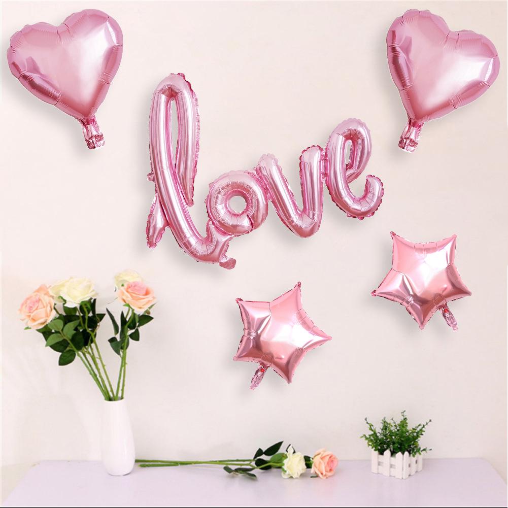 LOVE Letters Aluminum Foil Balloon for Wedding, Valentine's, and Proposal Decorations