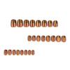Brown Tones Cat Eye Glitter Short Square False Nails for Autumn & Winter