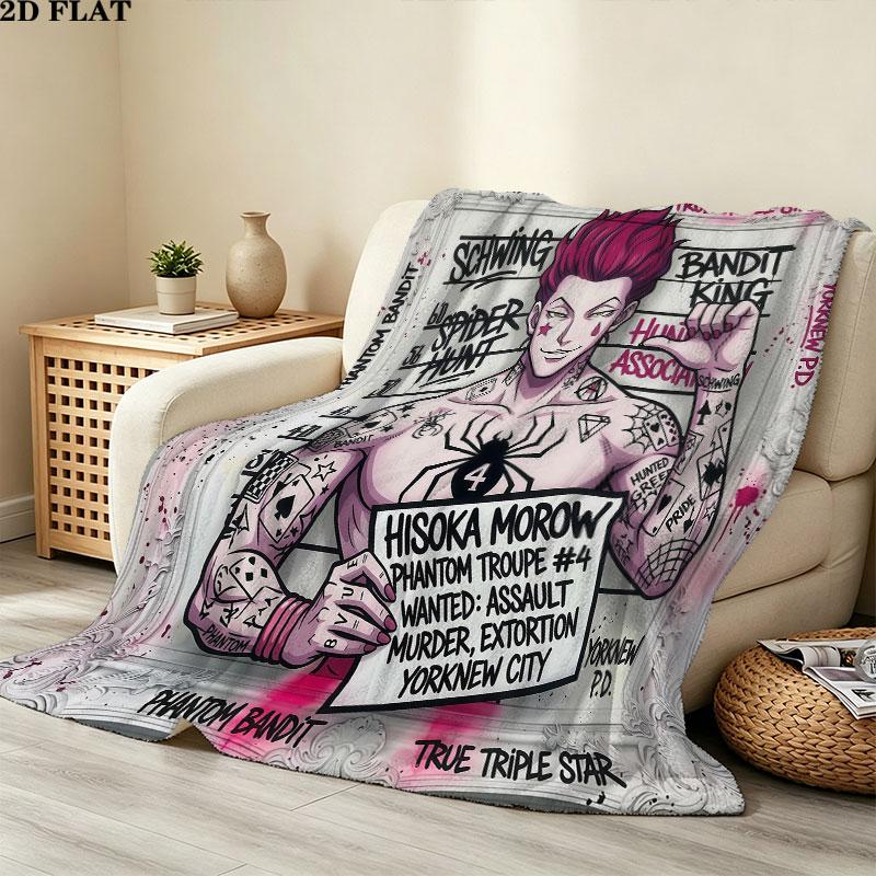 1pz Coperta in Flanella con Fantasia Hunter X Hunter Adatta a Tutte le Stagioni per Arredamento Casa Calore e Comfort Regali Regalo Festivo