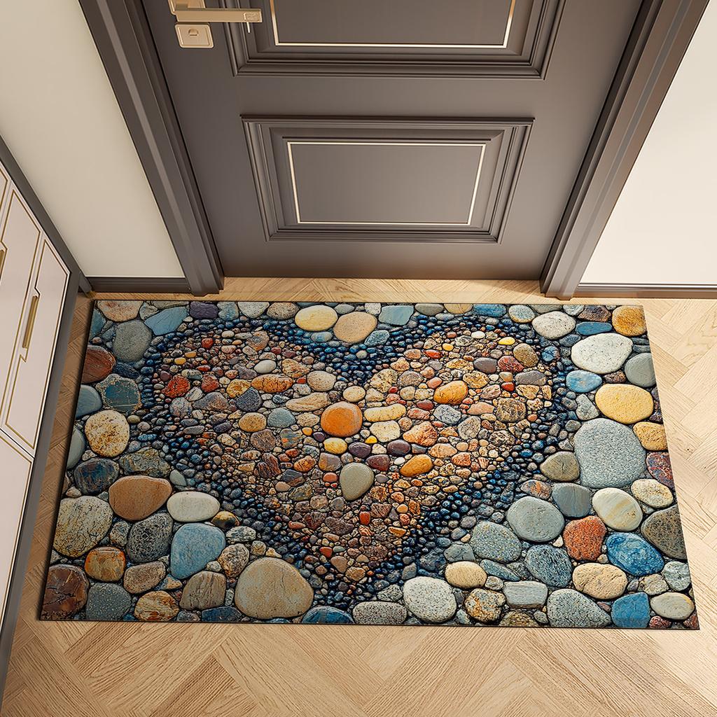 Valentine's Day Doormat Welcome Entrance Door Mat Outdoor Front Room Rugs Foot Mat Hallway Carpet Floor Bath Mats Washable