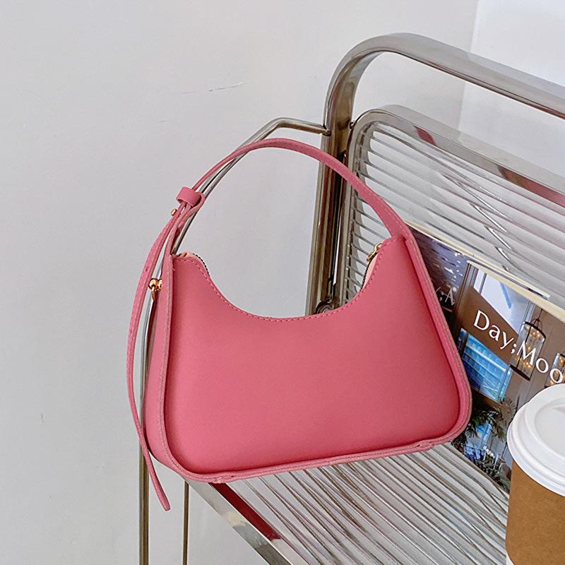 Solid Color Popular Underarm Bag New Small Fresh and Fashionable Casual Women's Bag Handbag Trendy Small Square Bag